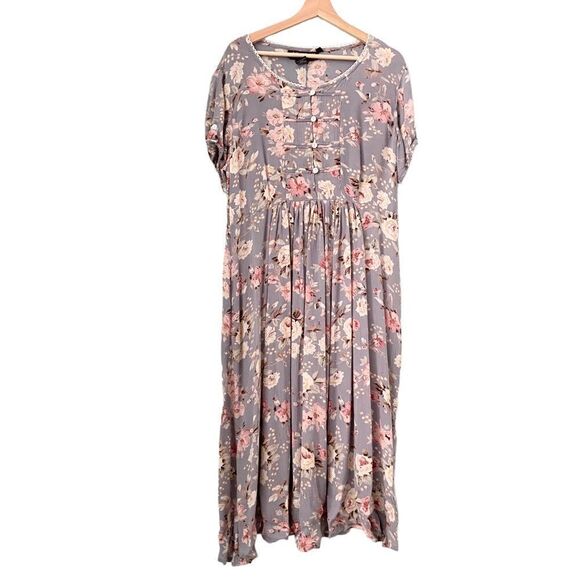 Vintage J.G. Hook Floral Maxi Dress in Size Large Petite - Picture 3 of 10